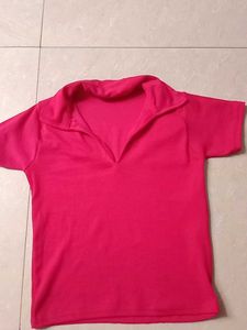 Pink Stylish Crop Top