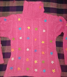 Designed Carrot Color Turtleneck Sweater