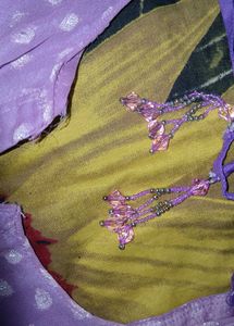 Ethnic Lavender Embellished Blouse