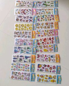 Wall Cartoon Puffy 3D PVC Cute Mix Stickers Funny