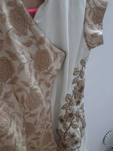 Indo western style beige outer wear