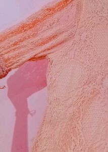 Peach Lace Top