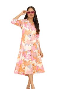 Floral Print Shirt Dress