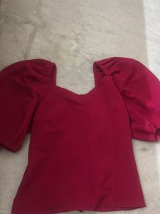 Chic Pink Puff Sleeve Top