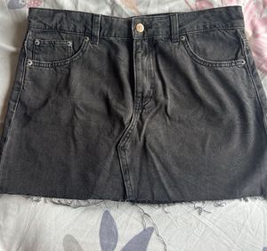 Ripped Denim Skirt