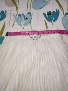 Off White Flare Skirt