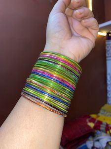 Multicoloured Metal Bangles