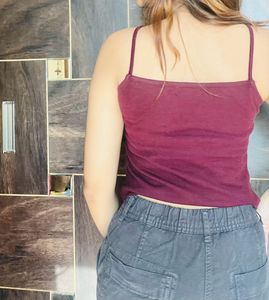 Kassually Burgundy Crop Top – Chic, Trendy