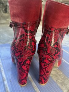 Red Ankle Boots