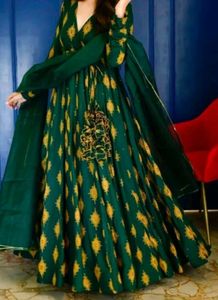 New Stunning Green Anarkali Suit 🍋‍🟩