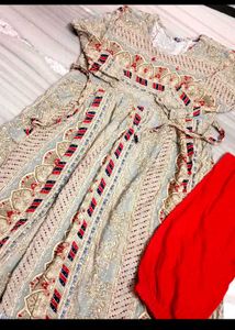 Patterned Dress with Pants