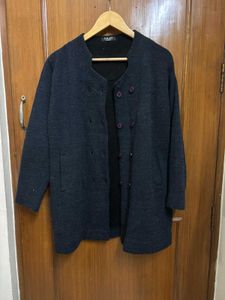 Double-Breasted Coat Sweater