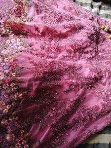 Embroidered Lehenga &amp; Choli With Necklace Free