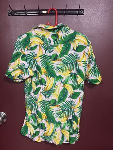 Banana &amp; Leaf Print Button-Down