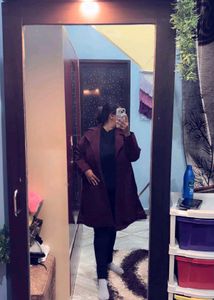 Burgundy Overcoat - Stylish & Warm 42 and 44