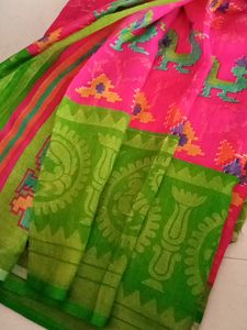 New Pure Cotton Patola Style Saree🌼