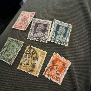 6 BRITISH INDIA Emperor Stamps
