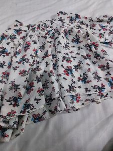 Floral Print Flared Top