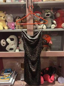 Velvet Cheetah Print Bodycon Mini Dress