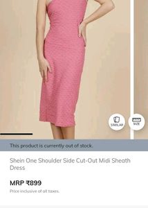 Pink One-Shoulder Bodycon Dress
