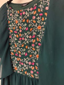 Emerald Green Floral Maxi Dress