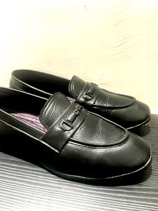 Classic Black Leather Loafers