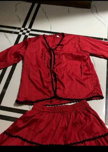 Red Skirt &amp; Top Set