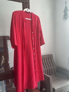 Red Pleated Kurti