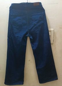 Dark Blue high waist Wide Leg Jeans