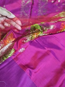 Elegant pure silk Pink Saree