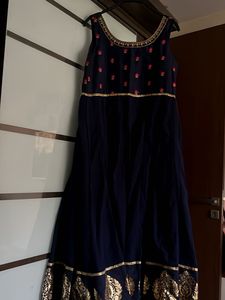 Elegant Navy Blue Ethnic Gown