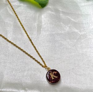 Resin Initial Pendant