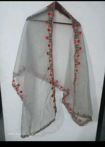 Partywear Pakistani Suit With Organza Dupatta