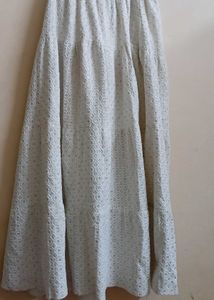 White Eyelet Maxi Skirt