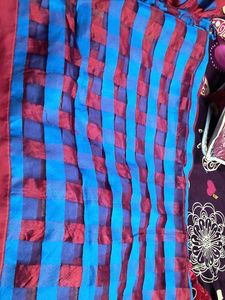 Vintage Checkered Saree