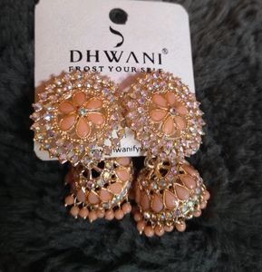 Lite Peach Jhumka