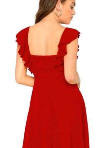 Illi London Women&#39;s A-line Red Party Dress❤