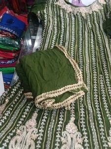 Olive Green Salwar Suit (Issue)
