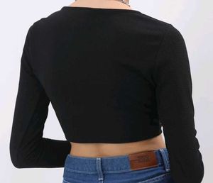 Black Square Neck Top