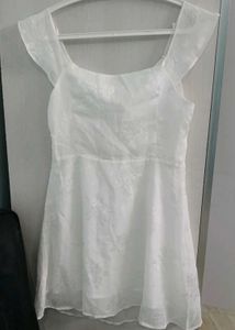 WHITE FAIRY LACE UP Dress