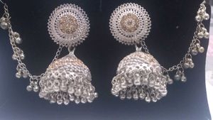 Jhumka Earrings with Chain