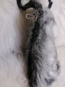 Black Fur Pouch