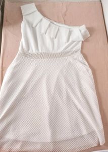 White Off-Shoulder Dress For Women(XL)