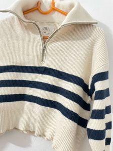Zara Striped Knit Pullover