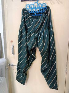 Green Floral Print Top With Bottom