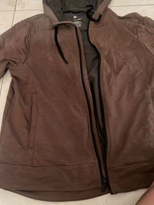 Brown Active Hoodie Jacket