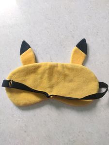 Yellow Pokemon Sleeping Eye Cover With Adjustable Belt