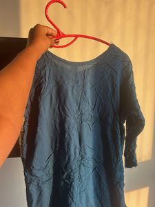 Elegant Blue Embroidered Kurta Set