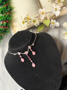 Pink Stone Choker Necklace