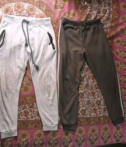 Mens Pack Of 2 Grey And White Colour Track Pant